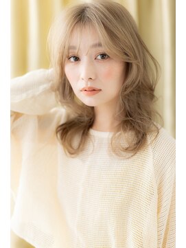 カバーヘア ブリス 志木南口駅前店(COVER HAIR bliss) くすみベージュアッシュウェーブパーマ小顔ウルフZ志木20代30代