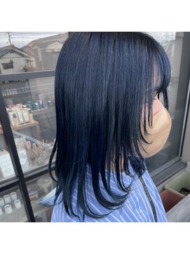 ミル(1001 mille) イルミナカラー/カラー/ブルーブラック/レイヤーカット