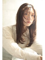 ファム(Fam) レイヤーロング　ストレート　フォギーベージュ　代官山　中目黒