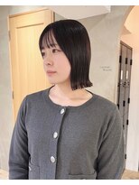 ローレン(LOREN)&nbsp;黒髪/ボブルフ/ネビージュ/小顔/ワンレン/栄/髪質改善/前髪