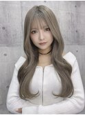 【ブリーチ2回】クリーミーベージュ×ナチュラルロング