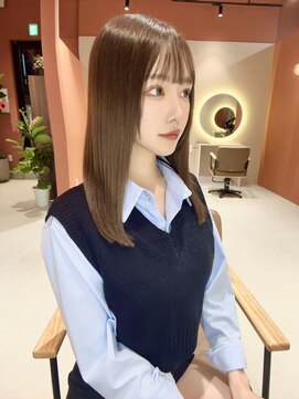 モアナ バイ ラナ 上小田井(MoanA BY LANA) デザインカラー/レイヤーカット/ウェットヘア/グレージュ