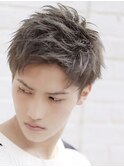 原宿アップバングスパイキーショートピンパーマフェード40代◆
