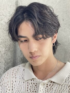 フィフス 仙台(fifth) 仙台センターパートシャドウパーマフェザーパーマ刈り上げなし