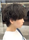 仙台メンズパーマルーズパーマシースルーマッシュウルフゆるめ