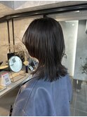 髪質改善 グレーベージュ アッシュカラー レイヤーロング 黒髪