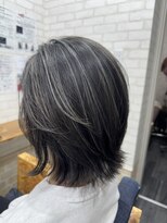 ヘアスペースプルメリア(Hair space Plumeria) コントラストレイヤーボブ