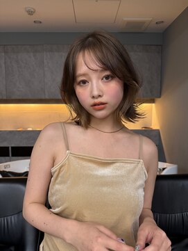 トイロ 横浜(Toiro) くびれボブ外ハネボブインナーカラーシースルーバング