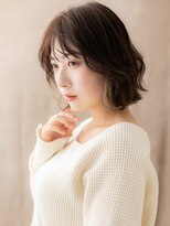 モッズヘア 越谷(mod's hair) くびれヘアイヤリングカラー切りっぱなし外ハネボブ20代30代X