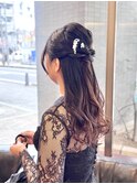 ハーフアップ