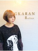 大人ショート×ダブルカラー