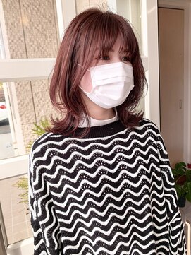 テオト(teoto.) くびれヘア×コーラルオレンジ