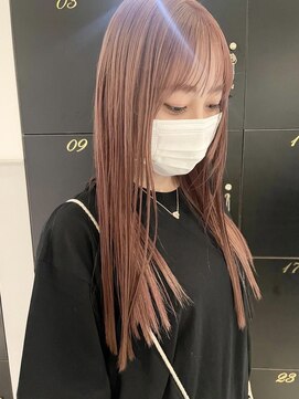 アース コアフュールボーテ ふじみ野店(EARTH coiffure beaute) ピンクベージュダブルカラーケアブリーチ髪質改善