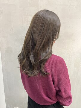 ロンドエニカ 大宮(Lond enika) 前髪パーマアッシュカラーレイヤーロンググレーベージュ[大宮]