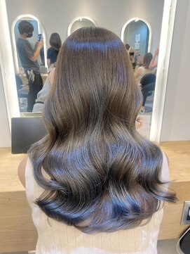 ジーナ 船橋(Zina) 髪質改善＊ロングレイヤーグレーベージュ＊美髪【Zina船橋】