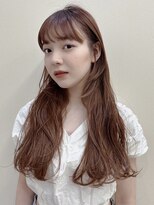 ケーツー エム 京都ラクエ(k-two emu)&nbsp;柔らかベージュカラー*ブリーチなしカラー*巻き髪ロングヘア