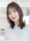 顔周りレイヤーボブ韓国へア透明感カラー髪質改善トリートメント