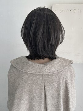 キャンバス バイ ネオリーブ 横浜西口(Canvas by neo.) くびれヘア ボブレイヤー 地毛風カラー ダークグレージュ 横浜