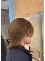 シアン 栄店(CYAN.)&nbsp;初ブリーチにミルクティーカラー×ウルフカット