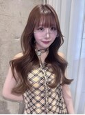 マロンベージュ×小顔レイヤー×韓国風巻き×髪質改善
