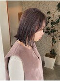 /切りっぱなしボブ/柔らかブラウン/ブリーチなしカラー