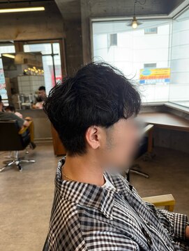 タメ(tame-) サーフカール/フェザーパーマ/ブルーブラック【都賀/メンズ】