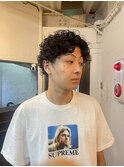 MEN’S HAIR/ブルーブラック/フェザーパーマ/心斎橋