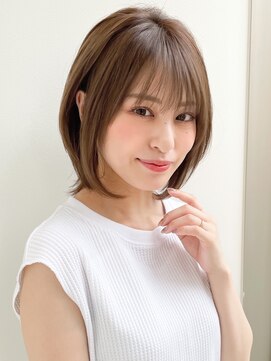 アグノス 青山(Agnos) エアリーカールこなれヘアダークアッシュ愛され外ハネボブ