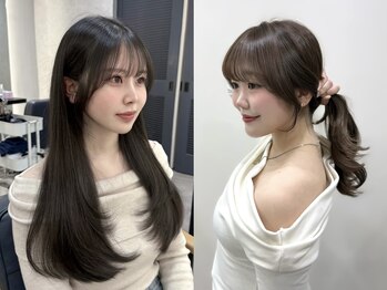 エース 梅田(ace)の写真/ミディアム～ロングもお任せ！似合わせレイヤーカットで韓国ヘア風へ導く、ハイクオリティなサロン体験☆
