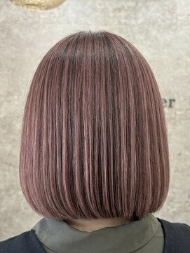 ジェービーヘア 稲毛(jb hair) 大人女性ピンクベージュ/ハイライト/白髪ぼかしハイライト