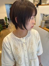 クマ(kuma.)&nbsp;大人可愛い20代30代40代前下がりショートボブ丸みショート◎