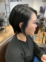 お～るうぇいず(always)&nbsp;大人美人ショートイヤリングカラーネイビーブルー20代30代40代
