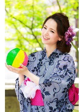 ヘアセットサロンシャルメ 梅田店(Hair Make Salon CHARMER) 大人な浴衣に大人気サイドアップ