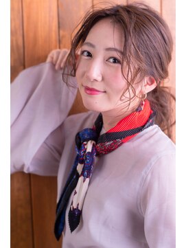 オリーブフォーヘアー(olive For hair) ノットヘア×大人ポニーヘアアレンジ【olive for hair】