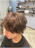 メンズシークレットハイライトマッシュ/ベージュカラー10代20代