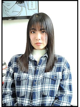 メタ(META) ロングヘアーのブツ切りスタイル