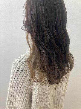 フロート 小阪店(float) インナーカラー_マロンベージュ Aラインボブ かきあげ