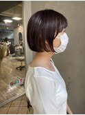 ▲sasaoka▽ピンクブラウン×ボブ