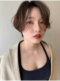札幌ショート 大人かわいいハンサムショート毛先パーマ