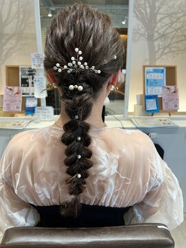 アデプト 金町店(adept) ヘアアレンジ二次会ヘアセットモテ髪編み込み