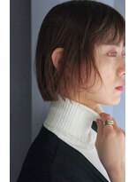 ヘアーラウンジ エゴ(Hair Lounge EGO) 柔らかシアーなマチルダボブ　グレーベージュ　武蔵新城