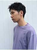 スパイキーパーマ◎20代30代/ネイビーグレー