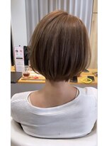クレア 岡崎南店(CREA) ライトベージュ×ショートボブスタイル