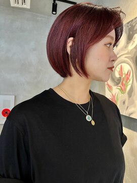 ブルックス ハイライト ショート ミニボブ アッシュベージュ クールショート