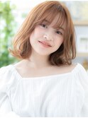 大人かわいい小顔くせ毛風ミディアムウルフh3北浦和20代30代40代