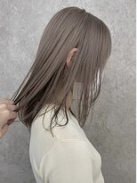 サンク 原宿 表参道(cinq) 韓国ヘア顔周りレイヤーミルクティーベージュグレージュカラー