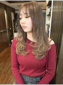 グラデーションベージュ×海外レイヤー