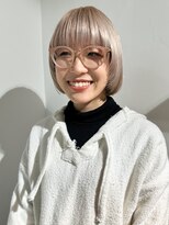 ヌウ(nuu) 〈生平〉マッシュボブ/ホワイトベージュ/ベビーピンク