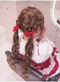 編み込みハートツイン【クランソア】ヘアセット/ヘアメ/心斎橋
