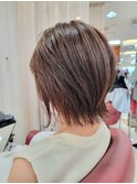 ショートウルフ×ハイトーン×レイヤーボブ  20代30代40代束感